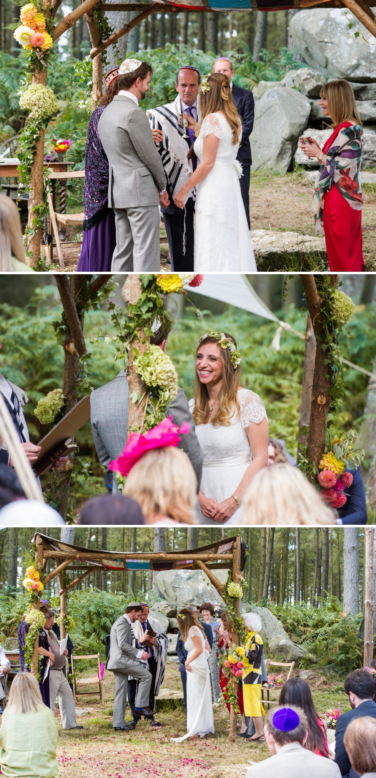 Outdoor, rustic, relaxed Jewish wedding, full of handmade and DIY details, at The Bivouac, Swinton Park, North Yorkshire, UK