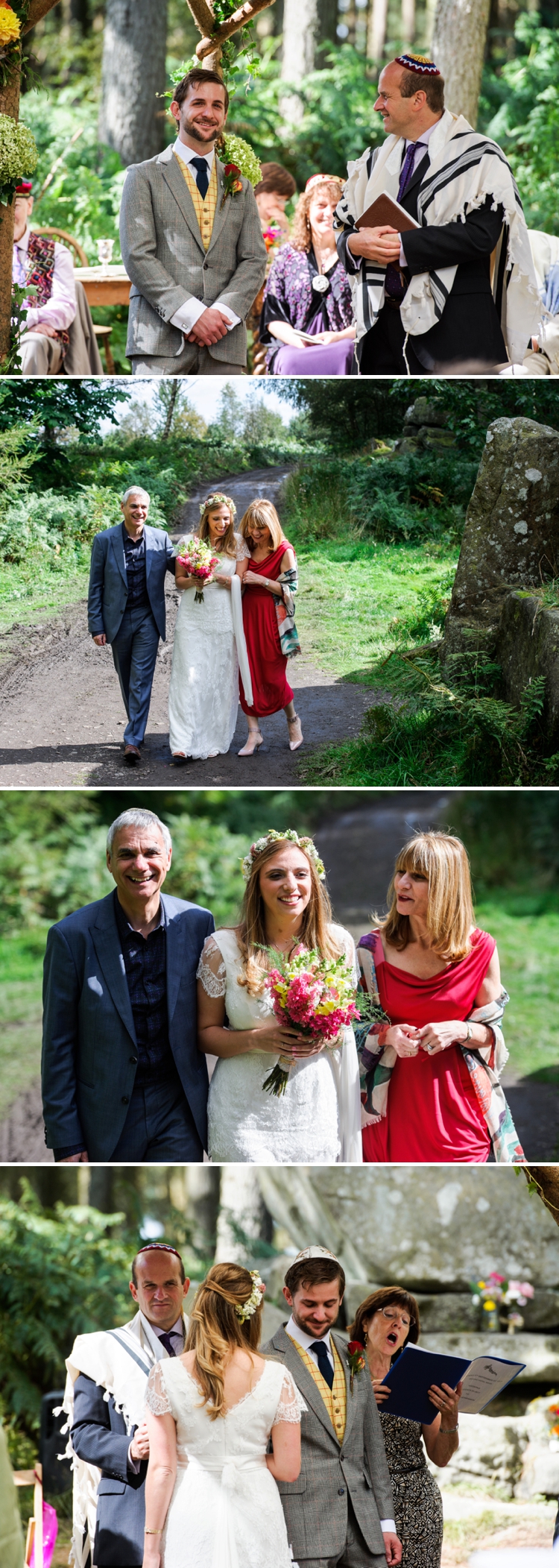 Outdoor, rustic, relaxed Jewish wedding, full of handmade and DIY details, at The Bivouac, Swinton Park, North Yorkshire, UK