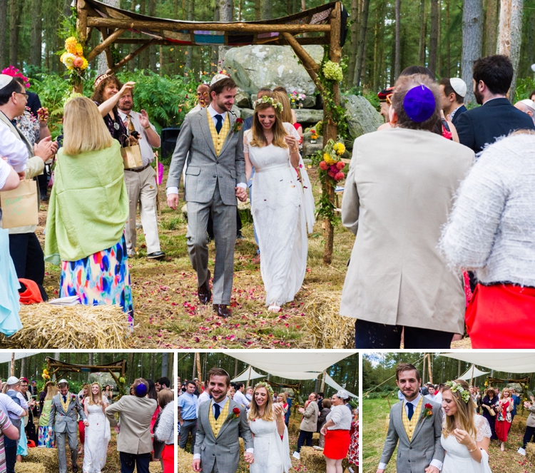 Outdoor, rustic, relaxed Jewish wedding, full of handmade and DIY details, at The Bivouac, Swinton Park, North Yorkshire, UK