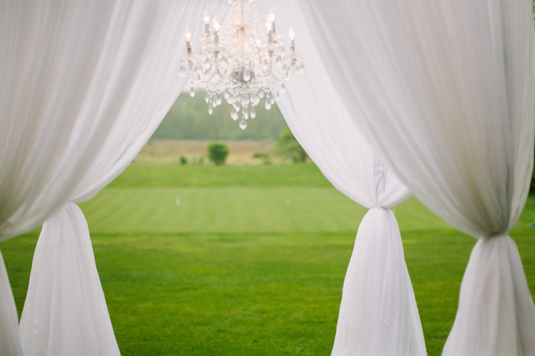 white chuppah