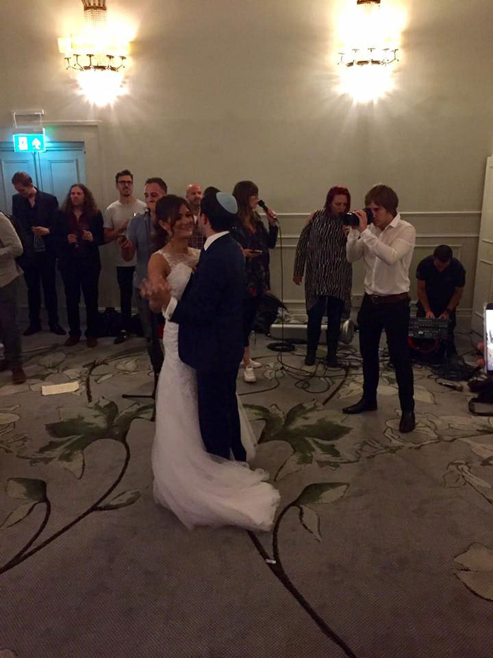 Evacuated Jewish wedding 