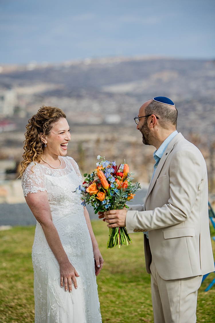 Noa and Laurence, Psagot Winery, Sha'ar Binyamin, Israel