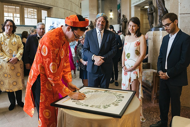 Adam and Thien, Hall of State in Fair Park, Dallas, Texas, USA