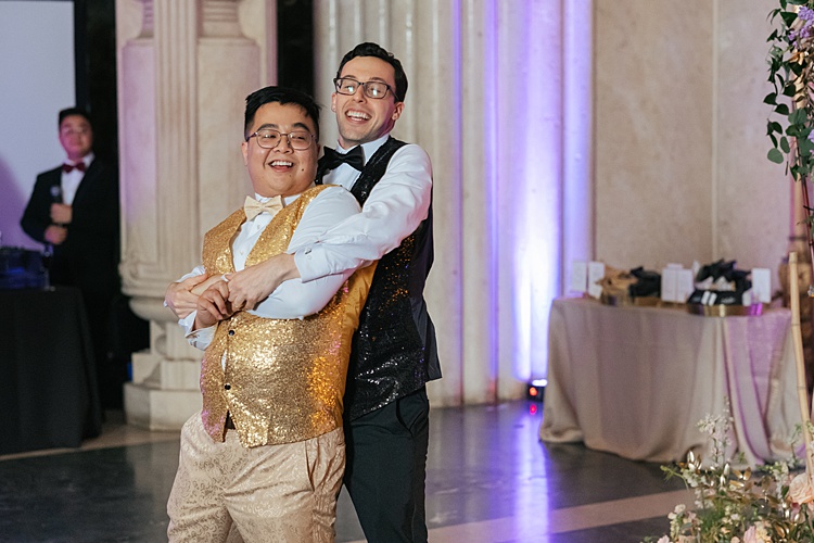 Adam and Thien, Hall of State in Fair Park, Dallas, Texas, USA